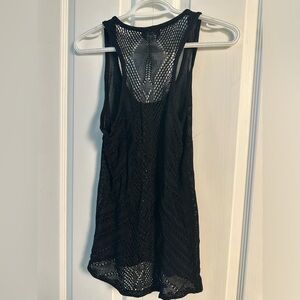 bebe - Black crochet tank, Medium